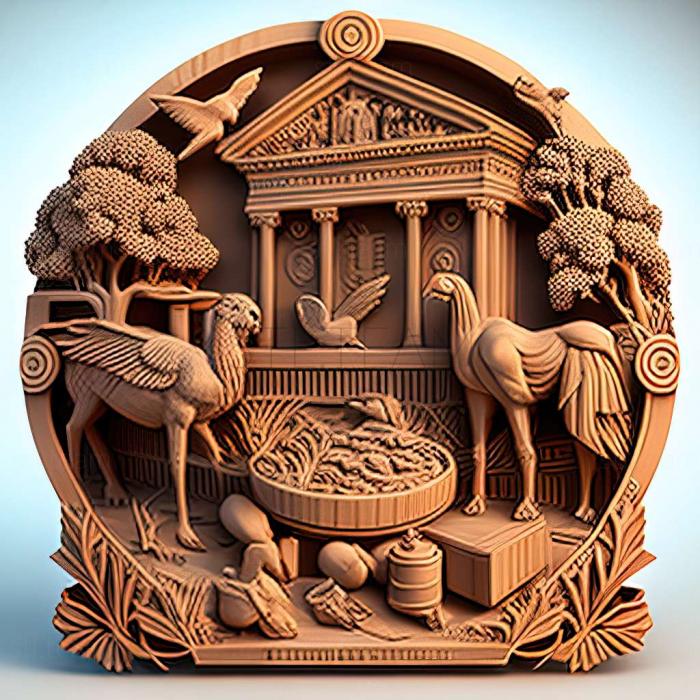 3D модель Гра Весела ферма Стародавній Рим (STL)